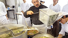Practical training in a restaurant