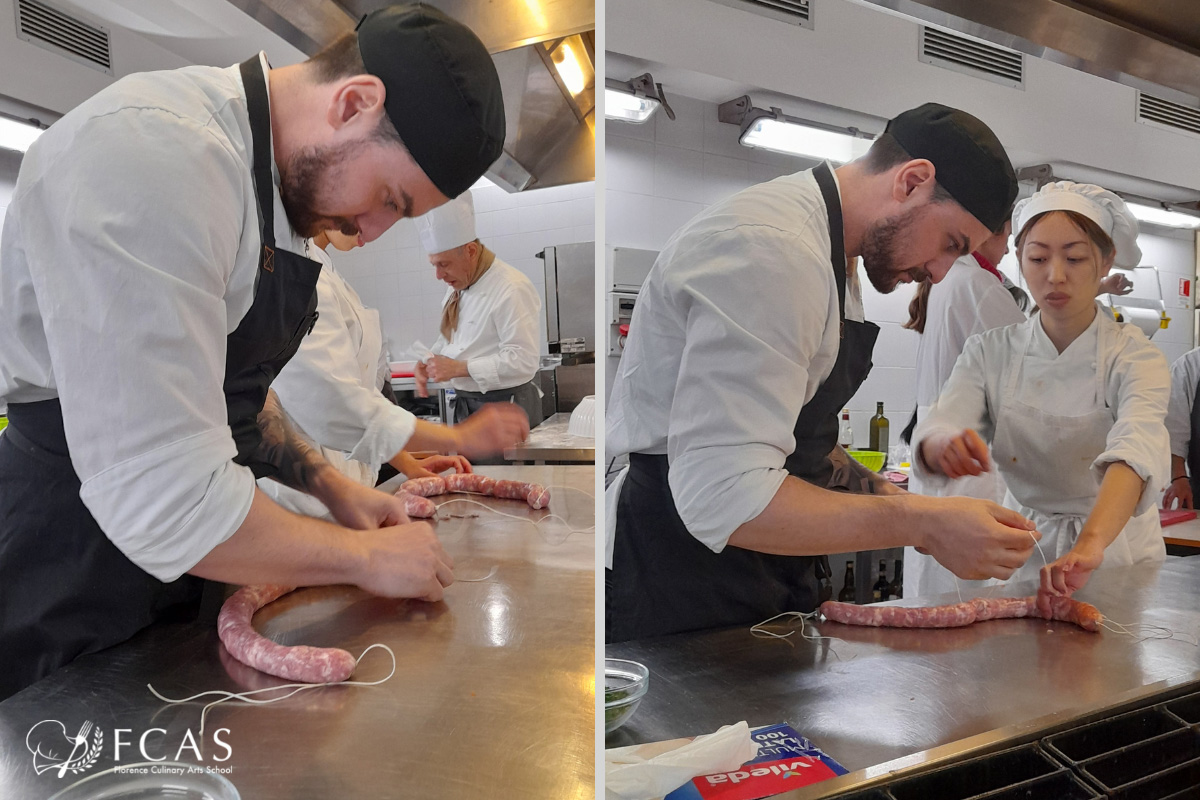 イタリア料理留学　シェフ養成コース　サルシッチャ