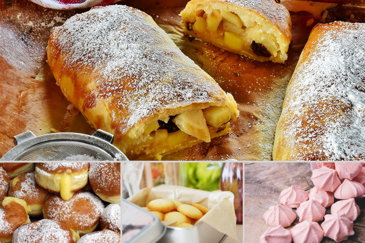 イタリア料理留学　外国から来たお菓子　クラプフェン、シュトゥルーデル、リングエ・ディ・ガット