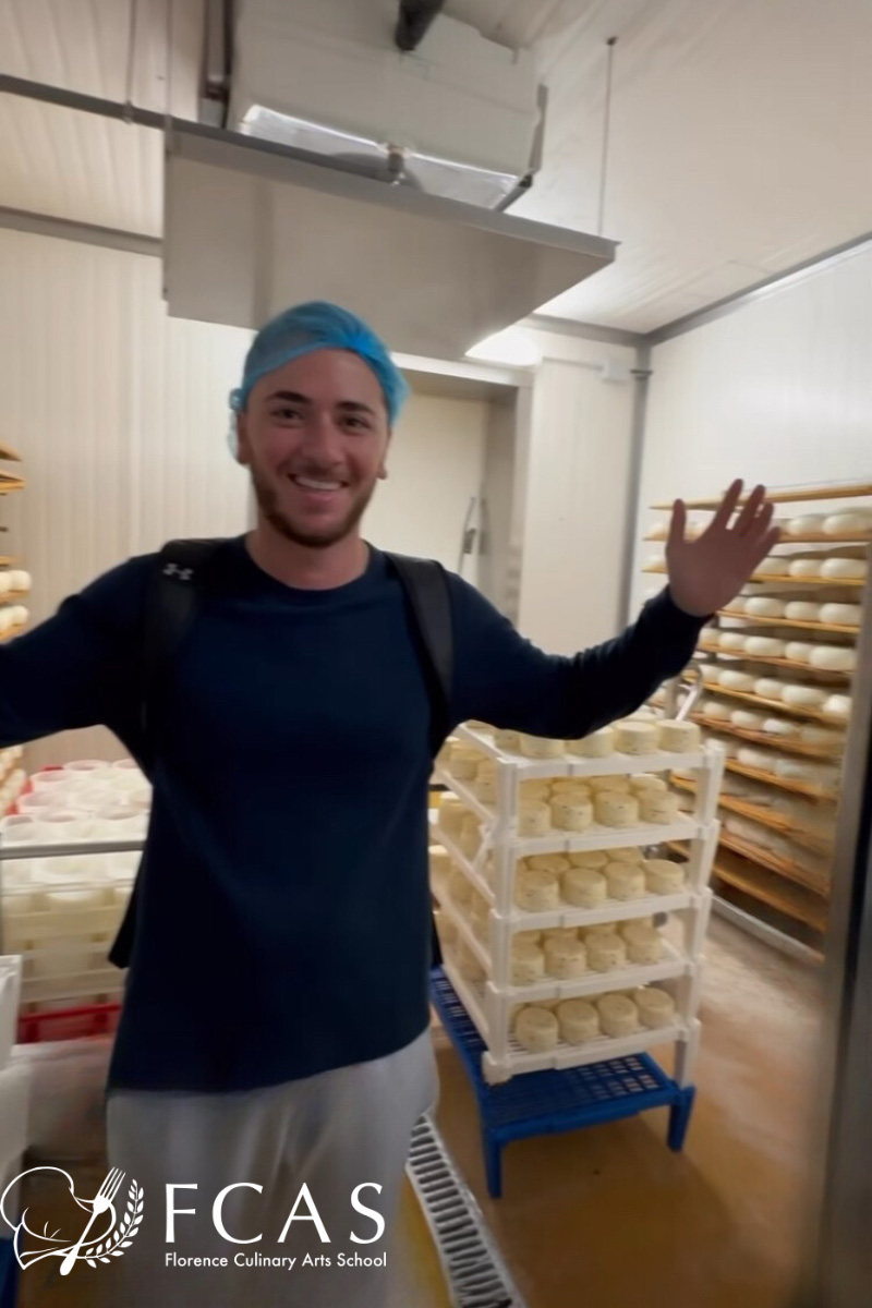 イタリア料理留学 シェフ養成コース チーズ工房見学